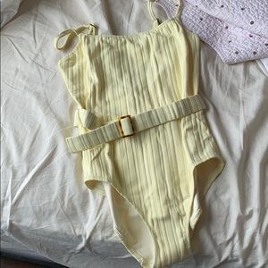 Brand new solid and striped one piece